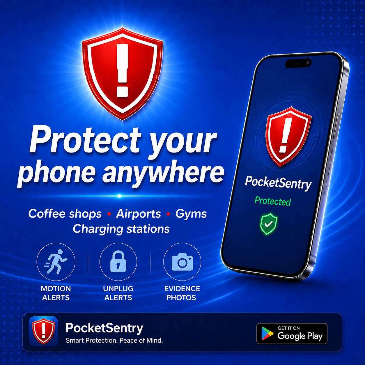 PocketSentry protect your phone anywhere promotional image